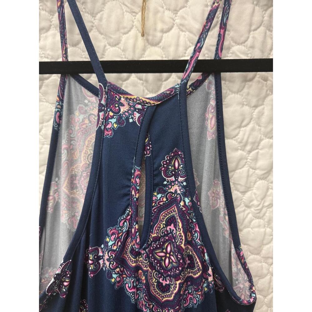French Grey Stitch Fix Paisley Sleeveless Maxi Dress Size Small - Picture 7 of 10